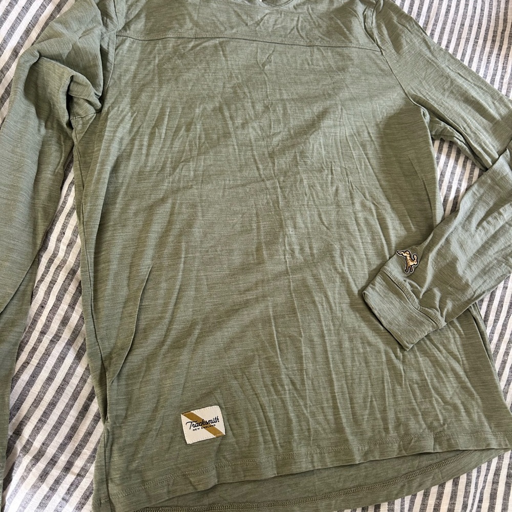 Tracksmith Green Long Sleeve Crew
